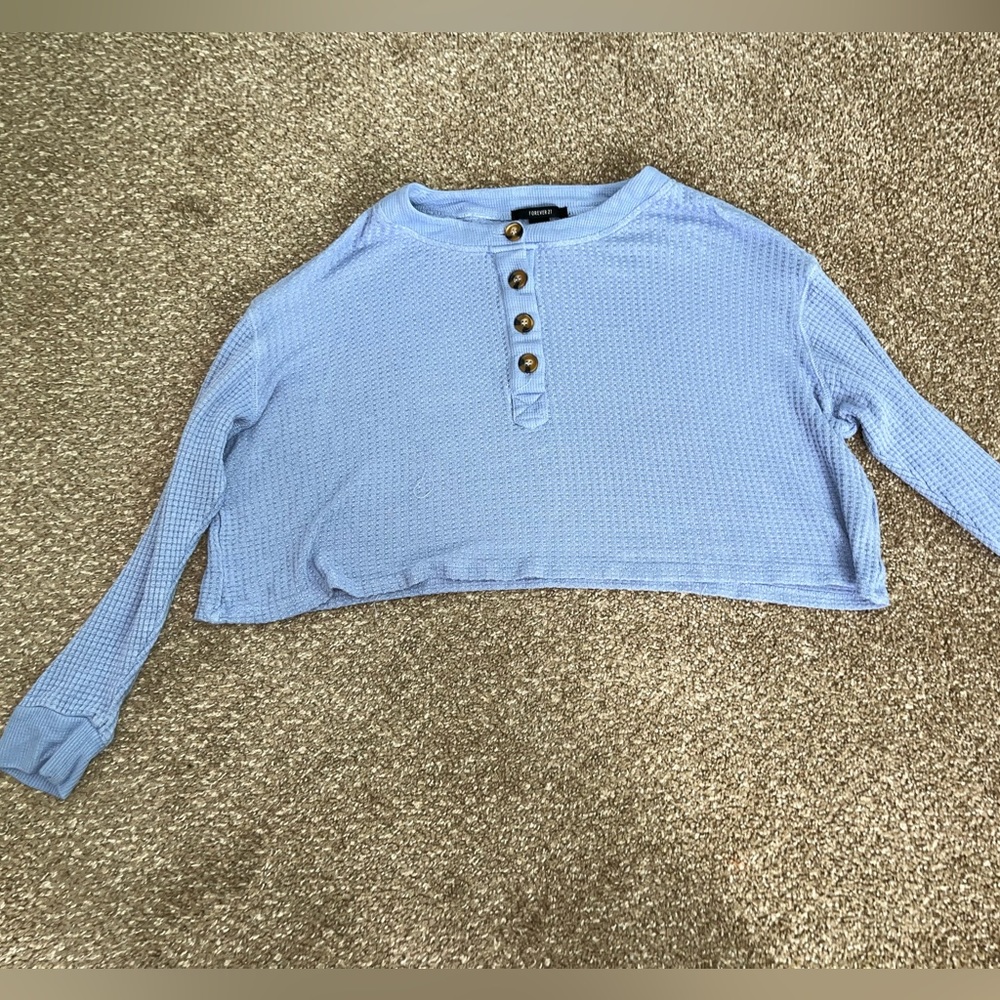 Forever 21 Purple knit crop top